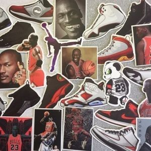 ❤️ 5/$18 Set of 52pcs Jordan Sneakers waterproof stickers